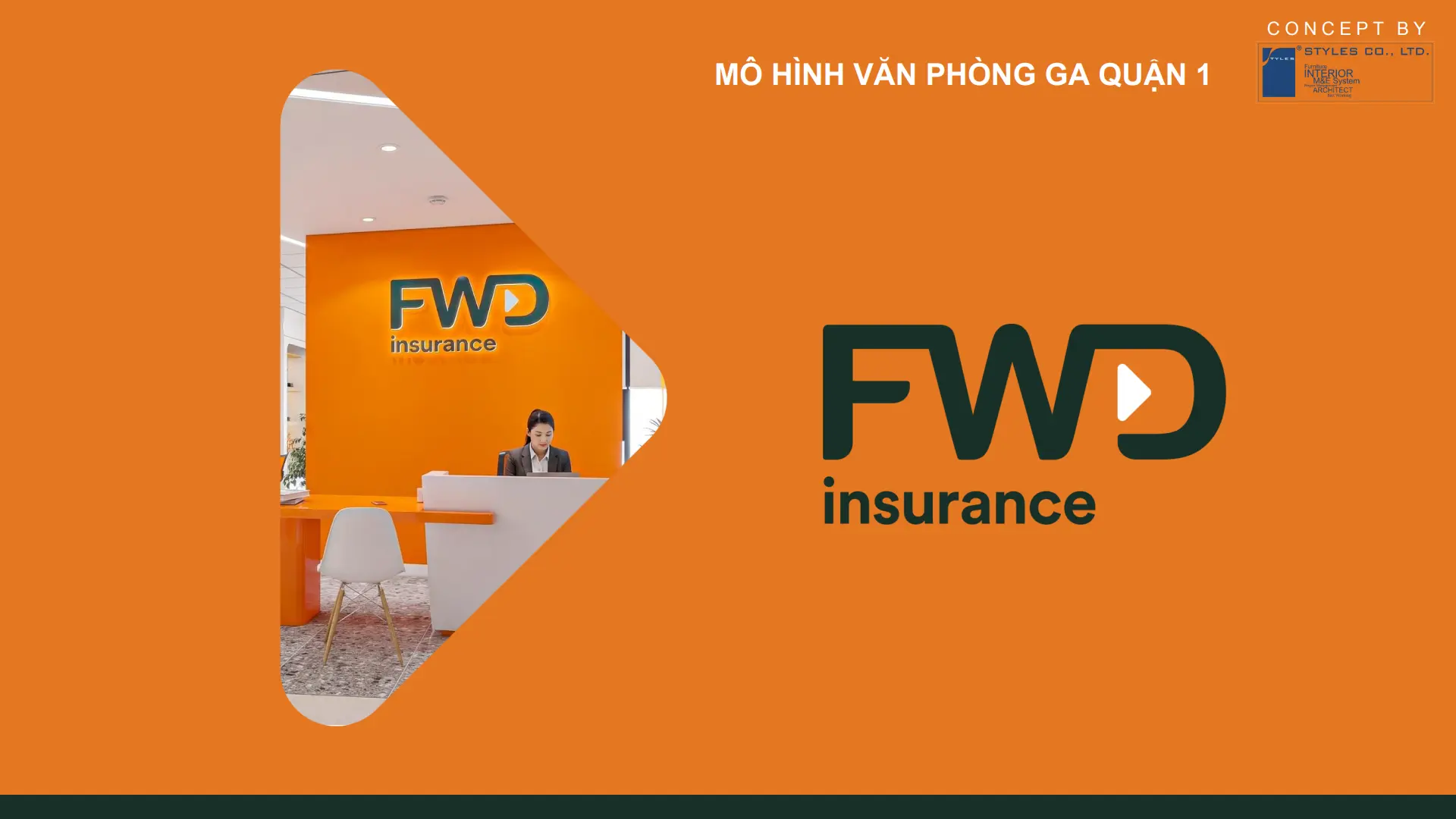 Mô hình văn phòng Tân Ánh Dương - Tổng đại lý FWD GA Quận 1