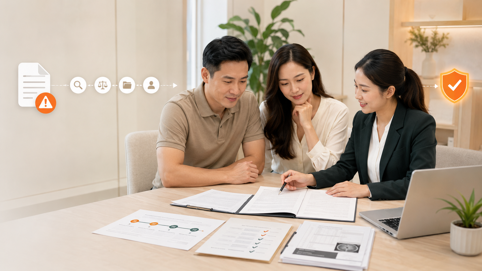 Khách hàng kiểm tra hồ sơ sau khi bị từ chối chi trả bảo hiểm
