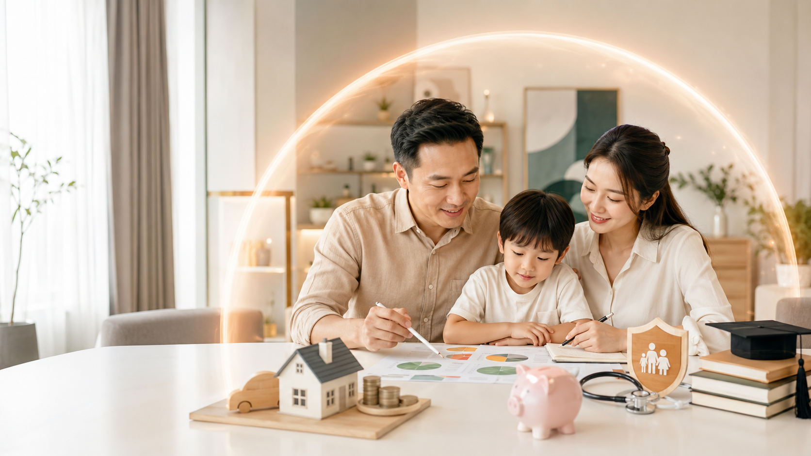 Gia đình cùng lập kế hoạch tài chính để xác định số tiền bảo hiểm phù hợp