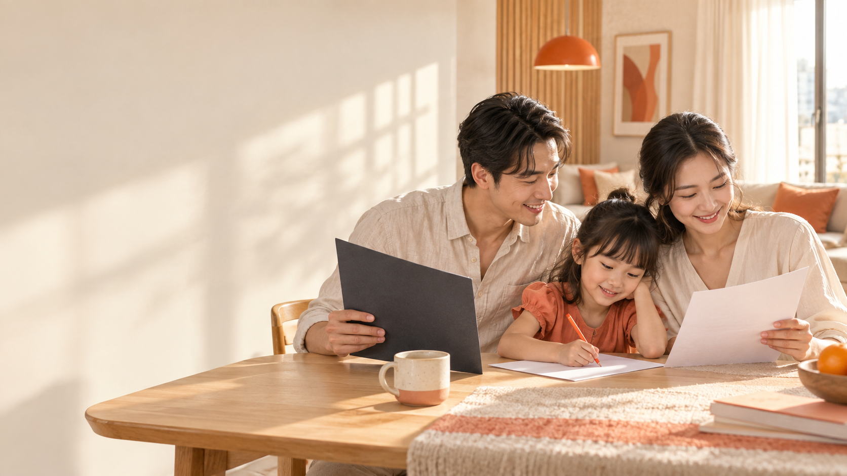 Gia đình minh họa ba vai trò trong hợp đồng bảo hiểm